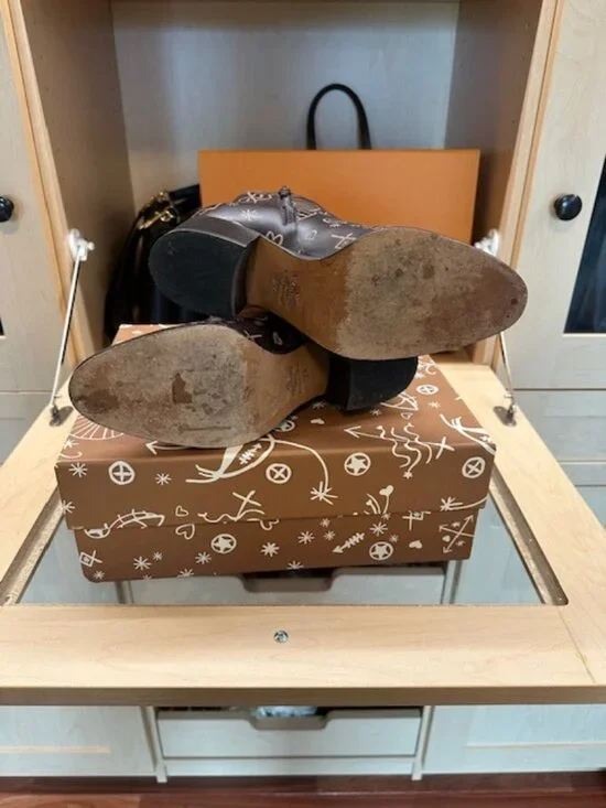 Valentino Santeria Leather Brown Ankle Boots Size 37.5 - Picture 10 of 12